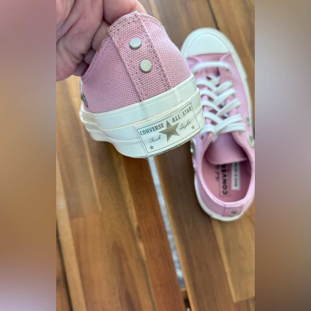 CONVERSE Chuck 70 Metal Rings Low Top Size 7,5 Women's Shoes Pink - Picture 5 of 8